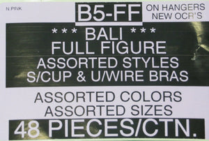 BALI FULL FIGURE S/CUP & U/WIRE BRAS Style B5-FF