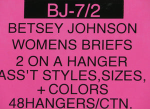 BETSEY JOHNSON WOMENS BRIEFS 2 ON A HANGER Style BJ-7/2