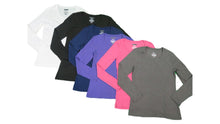NO BOUNDARIES LADIES L/S CREW NECK SOLID 60% COTTON 40% POLYESTER PRE PACK Style JH-11502