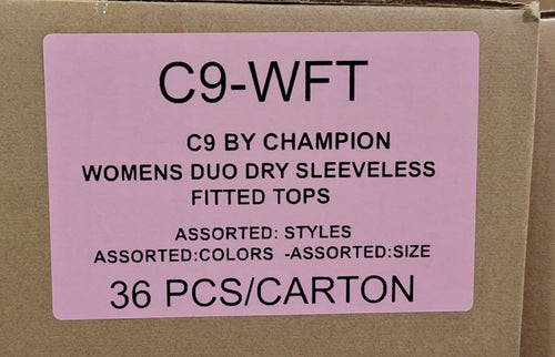 C9 BY CHAMPION WOMEN'S DUO DRY SLEEVELESS FITTED TOPS STYLE C9-WFT