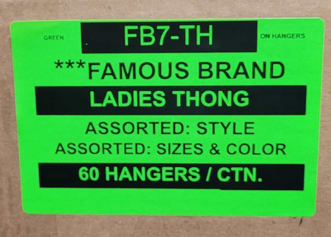 FAMOUS BRAND LADIES THONG STYLE FB7-TH