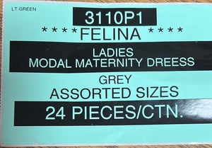 FELINA LADIES MODAL MATERNITY DRESSES STYLE 3110P1