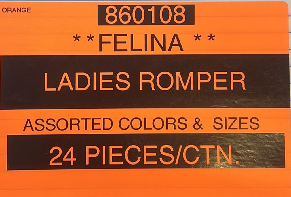 FELINA LADIES ROMPER STYLE 860108