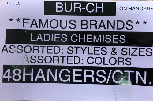 FAMOUS BRAND LADIES CHEMISES STYLE BUR-CH