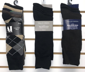 FAMOUS BRAND MENS ASSORTED DRESS/CASUAL 5PK SOCKS STYLE FBSK-5P