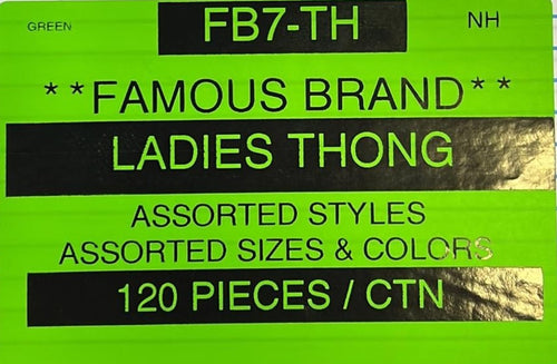 FAMOUS BRAND LADIES THONG STYLE FB7-TH