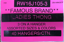 FAMOUS BRAND 3PK LADIES THONGS STYLE RW16J105-3