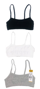 Fruit Of The Loom Girls Cotton Stretch Sport Bras 3 on a hanger Style 94021-3