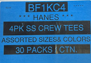 HANES 4 PK SS CREW TEES STYLE BF1KC4