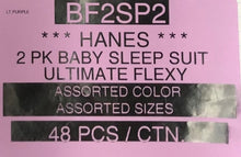 HANES 2 PK BABY SLEEP SUIT UTIMATE FLEXY STYLE BF2SP2