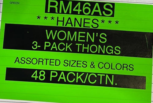 HANES WOMEN'S 3-PACK THONGS STYLE RM46AS