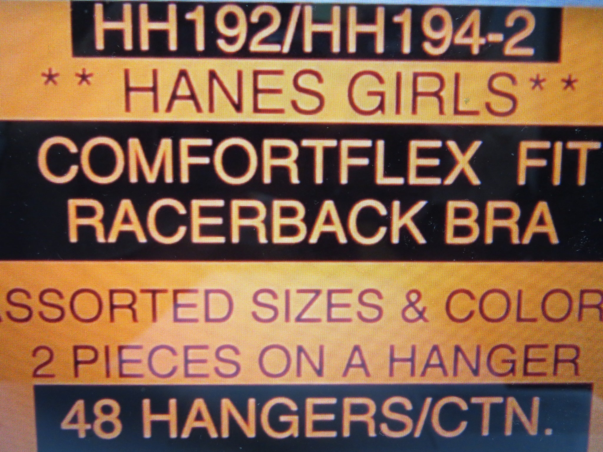 Hanes Girls ComfortFlex Fit Racerback Bra HH192/HH194-2 – Atlantic Wholesale