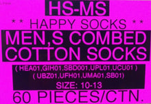 HAPPY SOCKS MEN'S COMBED COTTON SOCKS Style HS-MS