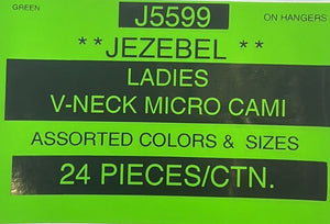 JEZEBEL LADIES V-NECK MICRO CAMI STYLE J5599