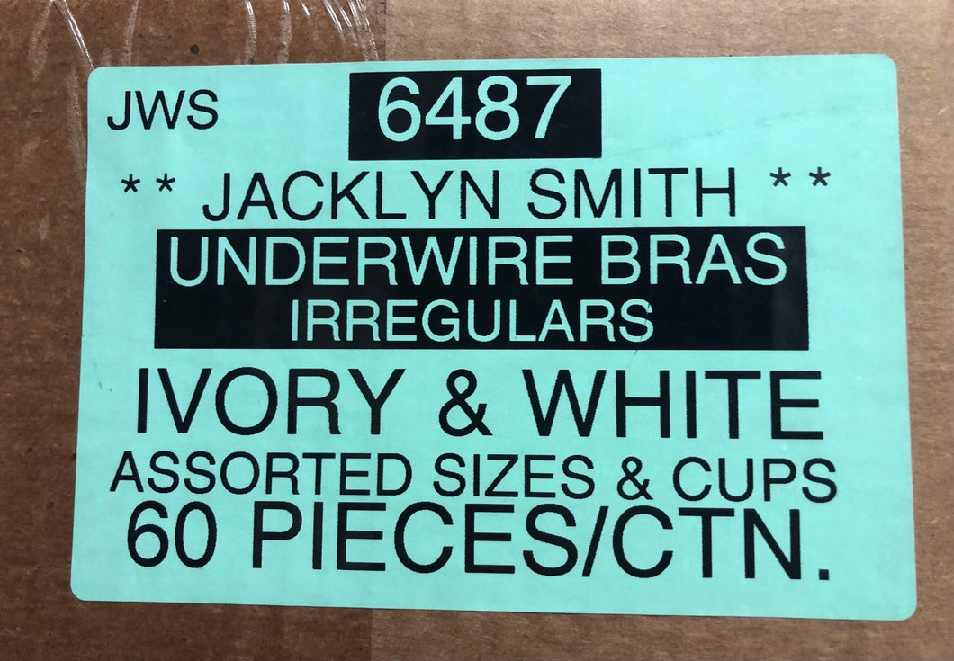 IRREGULAR JACKLYN SMITH UNDERWIRE BRAS STYLE 6487