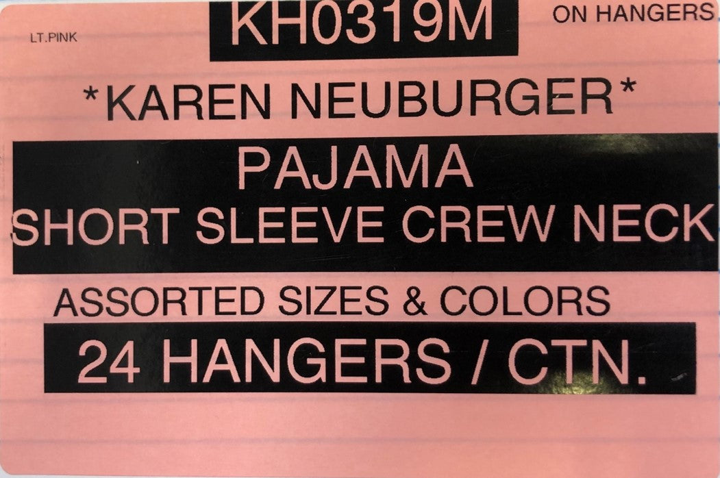 KAREN NEUBURGER PAJAMA SHORT SLEEVE CREW NECK STYLE KH0319M