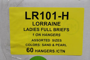 LORRAINE LADIES FULL BRIEFS 1 ON HANGER STYLE LR101-H