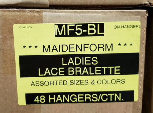 MAIDENFORM LADIES LACE BRALETTE STYLE MF5-BL