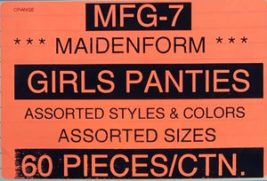 MAIDENFORM GIRLS PANTIES STYLE MFG-7