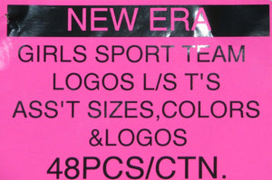 NEW ERA GIRLS SPORT TEAM LOGOS L/S T'S Style NEW ERA GIRLS L/S TEES