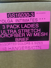 Olga Intimates 3 Pack Ladies Ultra Stretch Microfiber with Mesh Briefs
