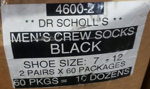 DR SCHOLL'S MENS CREW SOCKS Style 4600-2