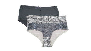 PARAMOUR PANTIES PLUS SIZES #P5237/5155 HIPSTERS/BRIEFS 2 ON A HANGER