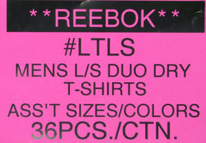 REEBOK MENS L/S DUO DRY T-SHIRTS Style LTLS