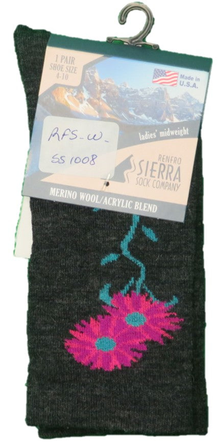 Renfro Ladies Midweight Merino Wool Socks Style SS1008