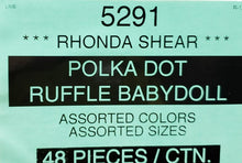 Rhonda Shear Polka Dot Ruffle Babydoll Style 5291