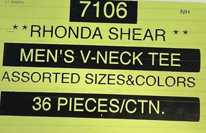 RHONDA SHEAR MEN'S V-NECK TEE STYLE 7106