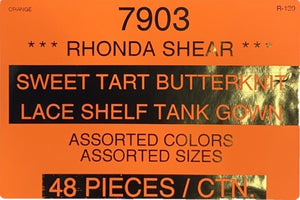 Rhonda Shear Sweet Tart Butterknit Lace Shelf Tank Gown Style 7903,
