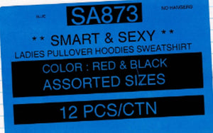 SMART & SEXY LADIES PULLOVER HOODIES SWEATSHIRT STYLE SA873