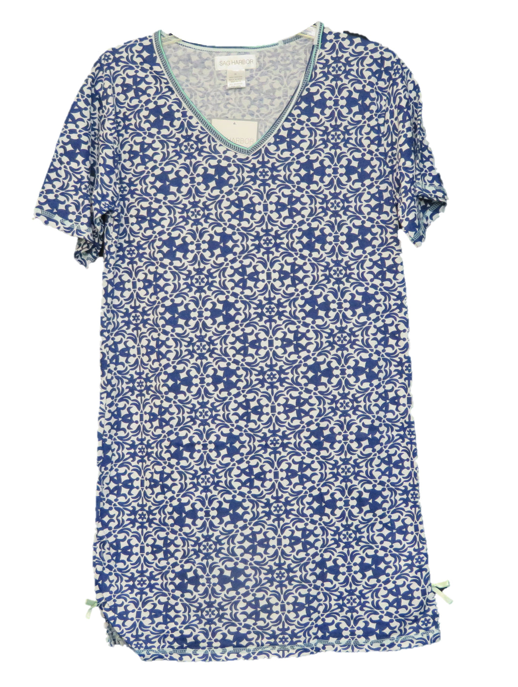 Sag Harbor Sleepwear Printed Sleepshirt 100% Cotton Style N93085