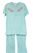 Sag Harbor Sleepwear Short Sleeve Floral Print Pj Set 100% Cotton Style N98105