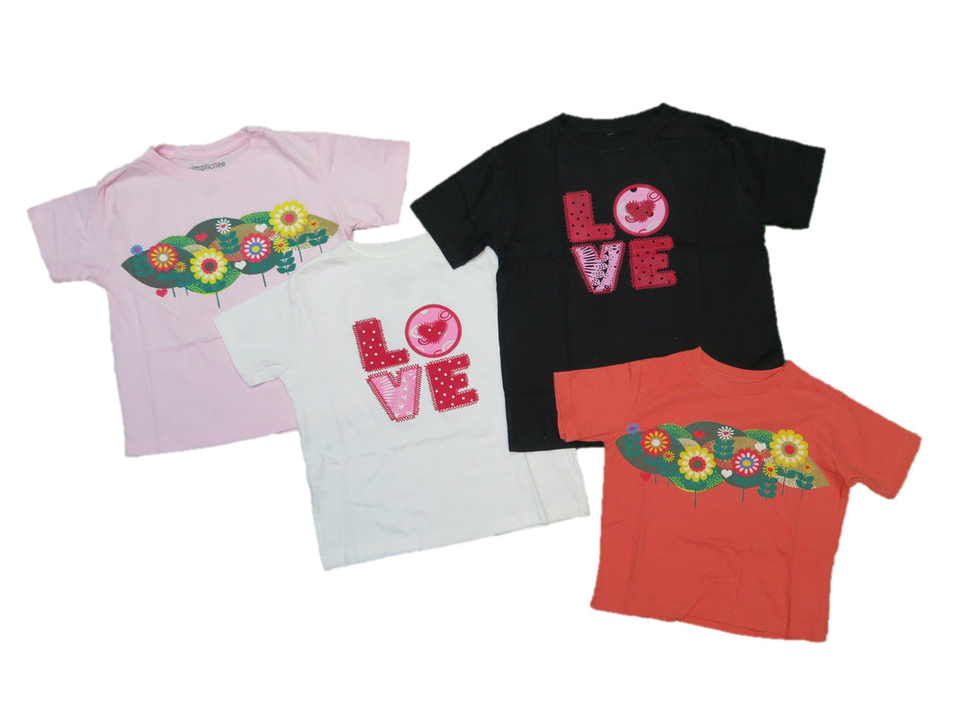 Simplicitee Girls Toddler S/S Printed Tee Style G2000