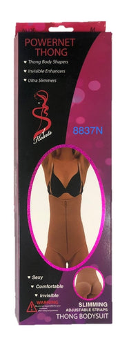 8 OF HEARTS SLIMMING ADJUSTABLE STRAPS THONG BODYSUIT STYLE 8837