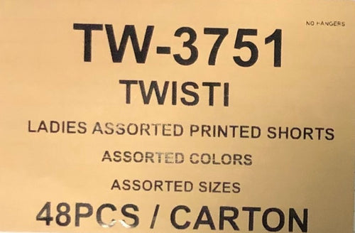 TWISTI LADIES PRINTED SHORTS STYLE TW-3751