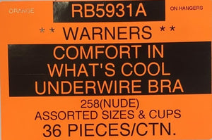 WARNERS COMFORT IN WHAT'S COOL UNDERWIRE BRA STYLE RB5931A